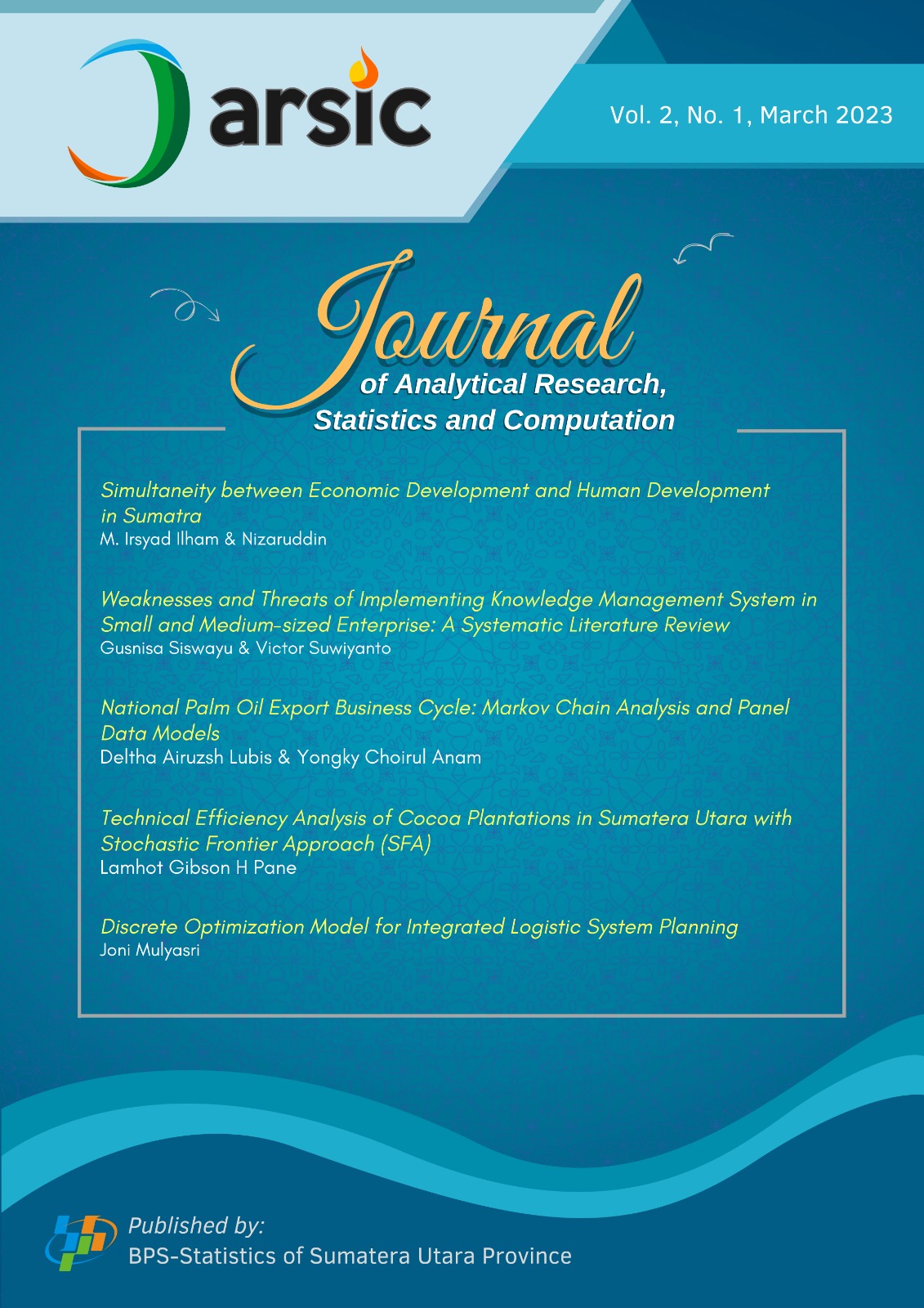 					View Vol. 2 No. 1 (2023): Journal of Analytical Research, Statistics and Computation
				