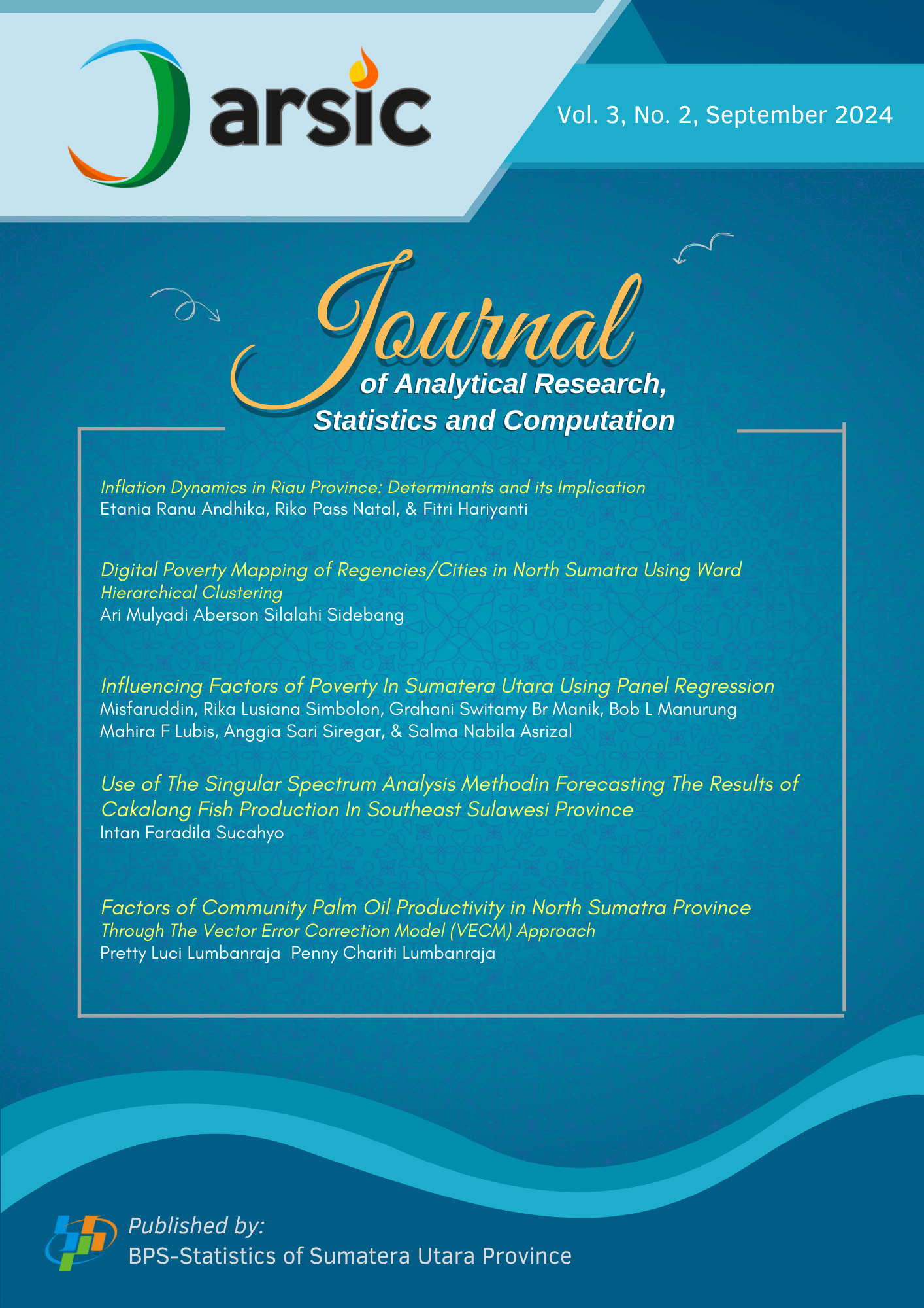 					View Vol. 3 No. 2 (2024): Journal of Analytical Research, Statistics and Computation
				